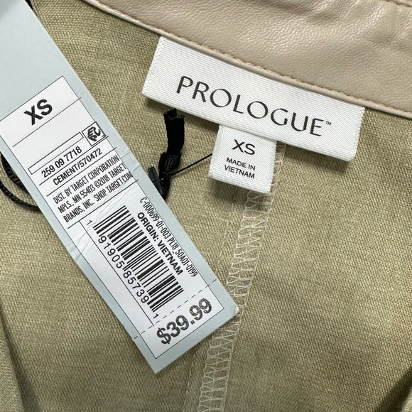 Prologue Cream Faux Leather Puff Poet Sleeve Button Duster Jacket /Dress - Picture 8 of 16